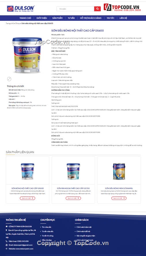sharecode website bán sơn nước,share code thi công sơn nước,code bán sơn vật liệu xây dựng,sơn nước,sharecode bán sơn nước,Sharecode Website Bán Sơn Nước Giá Rẻ